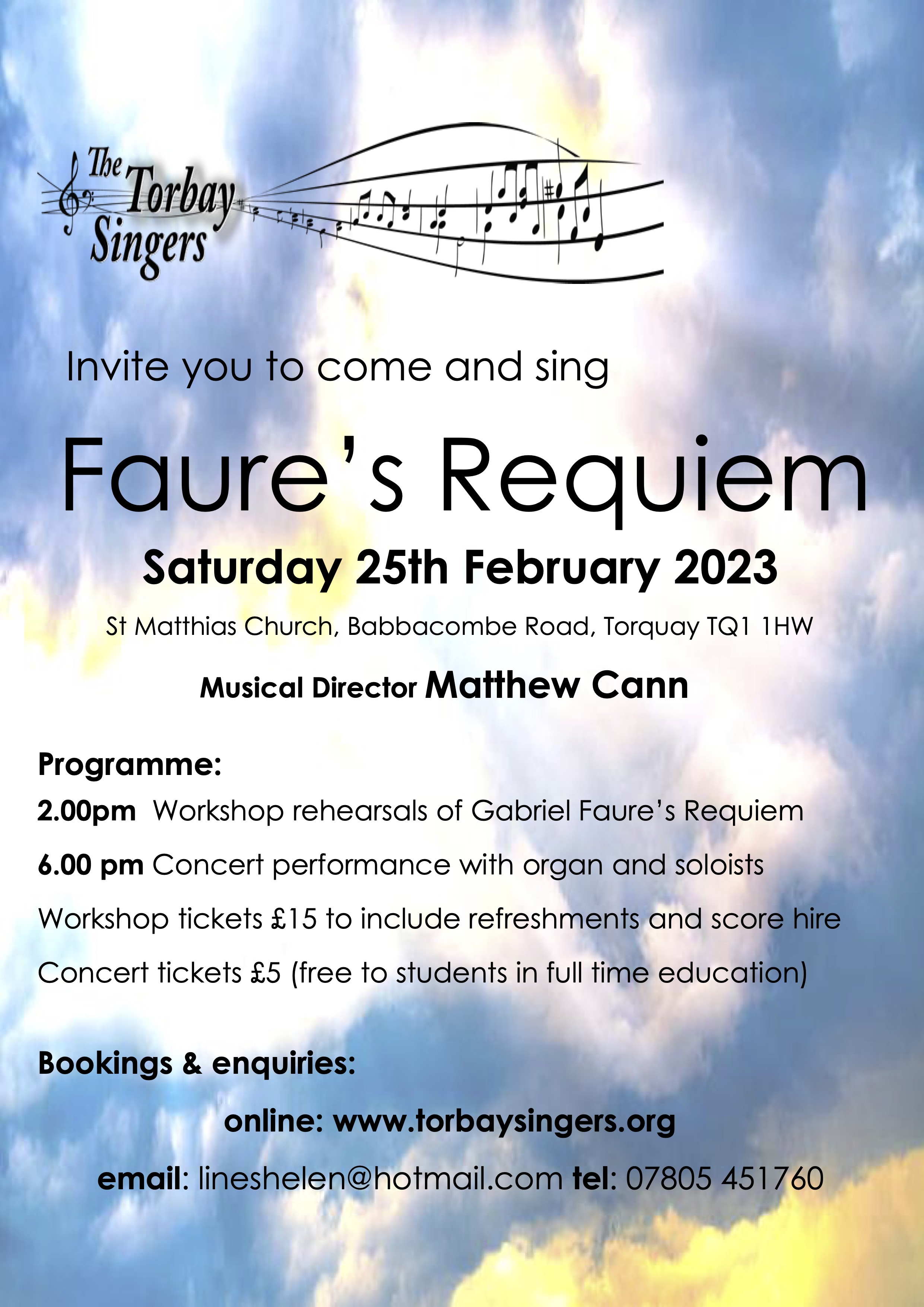 Come and Sing Fauré's Requiem (St. Matthias Church, Babbacombe)